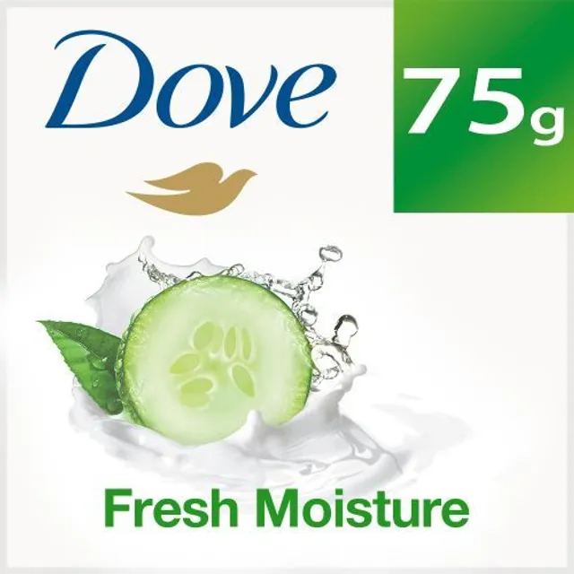 Dove Go Fresh Moisture Cucumber & Green Tea Beauty Bathing Bar, Has 1/4th Moisturizing Cream, 75 g
