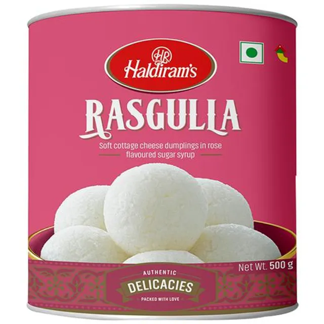 Haldiram’s Delhi Rasgulla, 500 g Tin