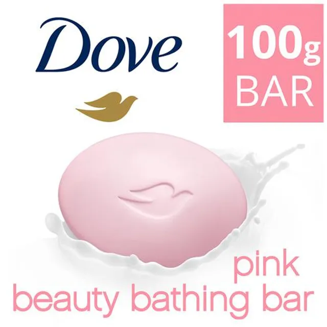 Dove Pink Rosa Beauty Bathing Bar, Has 1/4th Moisturizing Cream, 100 g