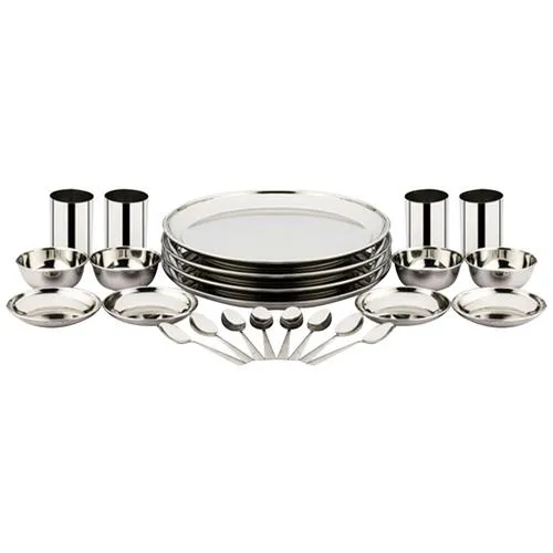 Pigeon Stainless Steel Lunch Sets – Sparkle Durable, Long-lasting, 24 pcs