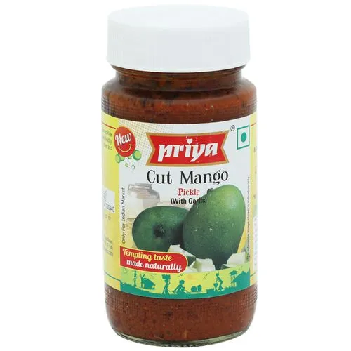 Priya Pickle – Cut Mango (With Garlic) 300 g Bottle