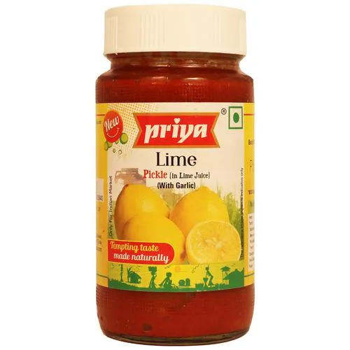 Priya Pickle Lime With Garlic 300 g Bottle