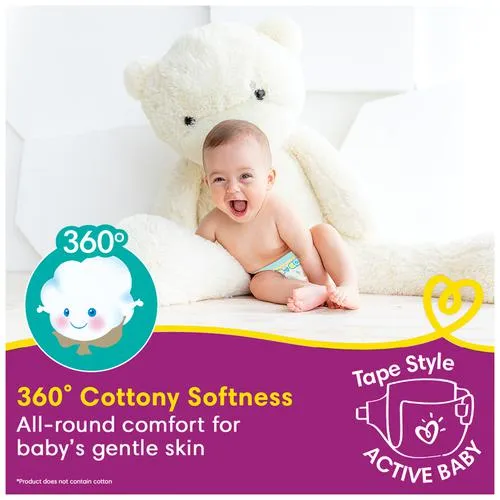Pampers Active Baby Diapers - Extra Large, 12+ kg, Soft Stretch Waist & Sides, Up to 12 Hours Absorption, 32 pcs - Image 6