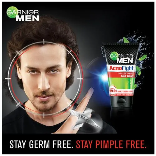 Garnier Men Acno Fight Anti-Pimple Face Wash, 100 g - Image 2