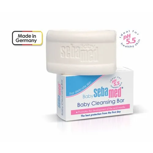 Sebamed Sebamed Baby Cleansing Bar |Ph 5.5 | With Panthenol|No tears & Soap Free bar| For Delicate skin 100 g Carton