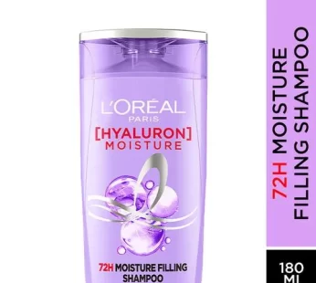 L’OREAL PARIS Hyaluron Moisture 72H Moisture Filling Shampoo | With Hyaluronic Acid | For Dry & Dehydrated Hair | Adds Shine & Bounce 180 ml