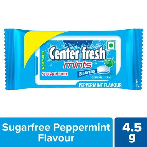 Center Fresh Mints - Peppermint Flavour Sugar Free 4.5 g