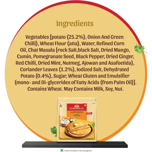 Aashirvaad Aloo Paratha - Ready To Cook No Added Preservatives Easy To Prepare Delicious Frozen 400 g (4 pcs) - Image 4