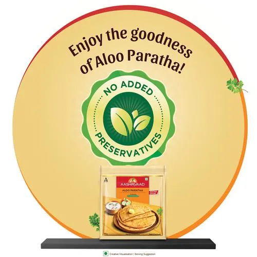 Aashirvaad Aloo Paratha - Ready To Cook No Added Preservatives Easy To Prepare Delicious Frozen 400 g (4 pcs) - Image 8
