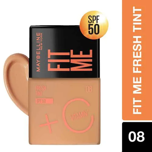 Maybelline New York Fit Me Fresh Tint – With Vitamin C SPF 50 Natural Coverage For Daily Use 30 ml Shade 08