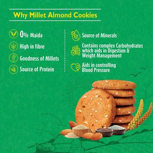 McVitie's Millet Almond Cookies - With Jowar Bajra & Ragi 73.6 g - Image 7