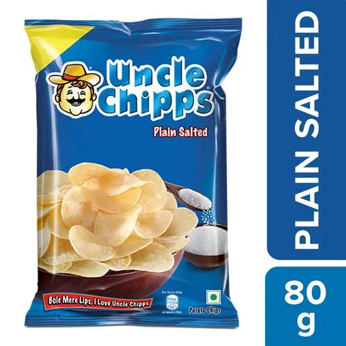 Uncle chipps Plain Salted Potato Chips 80 g