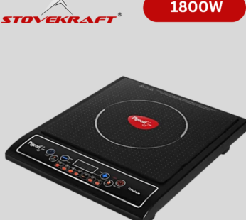 Pigeon by Stovekraft Cruise Induction Cooktop – With Crystal Glass 1800 Watt 7 Segments LED Display Auto Switch Off