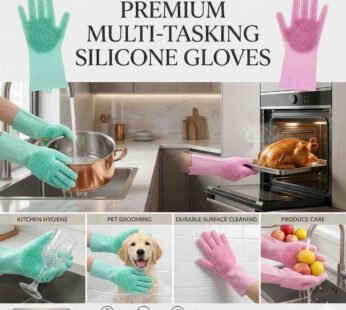 Incredible Multipurpose Silicone Scrubbing Hand Gloves – Non-Slip & Heat Resistant