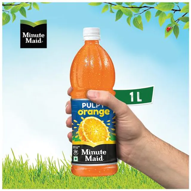 Minute Maid Minute Maid Pulpy Orange Juice - Ready-To-Serve Fruit Drink, 1 L Bottle
