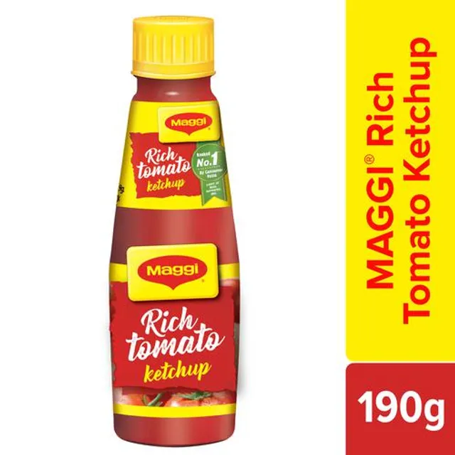 MAGGI Rich Tomato Ketchup – Made With Real Tomatoes, 190 g Bottle