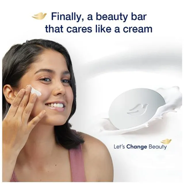 Dove Cream Beauty Bathing Bar, Has 1/4th Moisturizing Cream, 100 g - Image 6