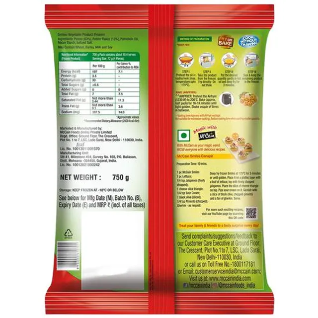 McCain Smiles Crispy - Happy Potatoes, 750 g - Image 2