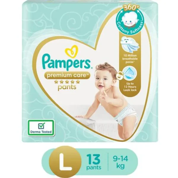 Pampers Premium Care Diapers – Large, 13 pcs