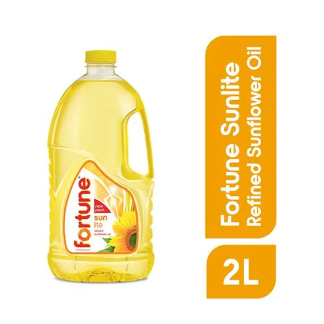 Fortune Sunlite – Refined Sunflower Oil, 2 L Pet Bottle
