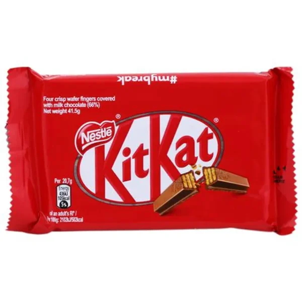 Nestle Kit Kat – 4 Crisp Finger Covered Wafer, Milk Chocolate, 41.5 g Pouch