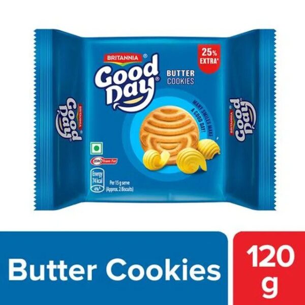 Britannia Good Day – Butter Cookies, Crunchy Teatime Snack 120 g