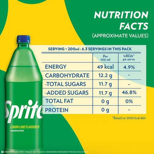 Sprite Soft Drink - Refreshing, 1.25 l Pet Bottle - Image 4