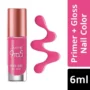 Lakme 9 to 5 Primer + Gloss Nail Color 6 ml Pink Pace
