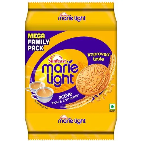 Sunfeast Marie Light Active Biscuits - With Iron 6 Vitamins Tea Time Partner 1 kg Pouch - Image 2