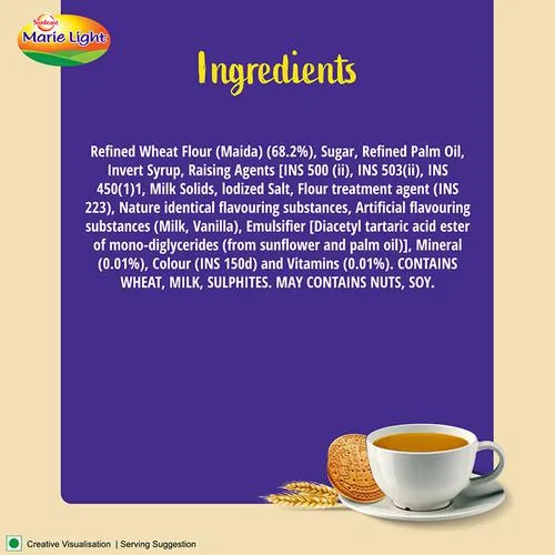 Sunfeast Marie Light Active Biscuits - With Iron 6 Vitamins Tea Time Partner 1 kg Pouch - Image 4
