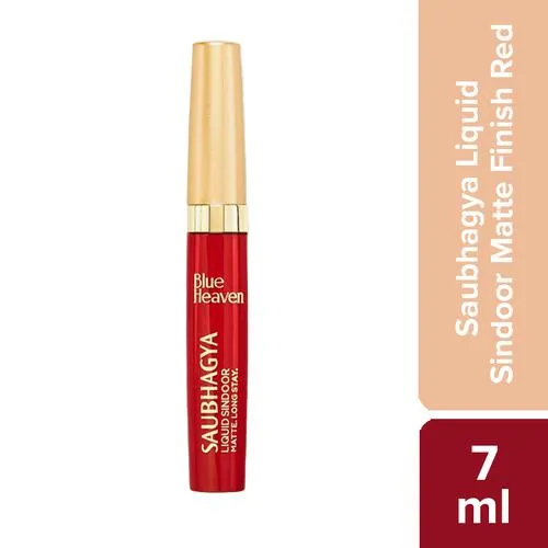 Blue Heaven Saubhagya Liquid Sindoor – Matte Finish, Long Stay, 7 ml Red