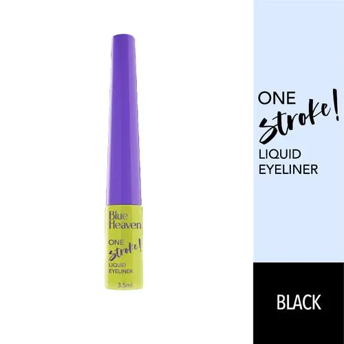 Blue Heaven One Stroke Liquid Eyeliner – Long-Lasting, Lightweight, Waterproof & Smudgeproof, 3.5 ml