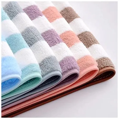 Alix Home Store Microfiber Hand Towels - Soft, Stripes Pattern, 41 x 61 cm, Multicolour, 2 pcs - Image 4
