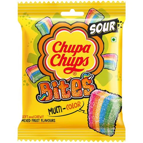 Chupa Chups Sour Bites Mixed Fruit Flavour Soft Chewy Toffee 61.6 g - Image 2