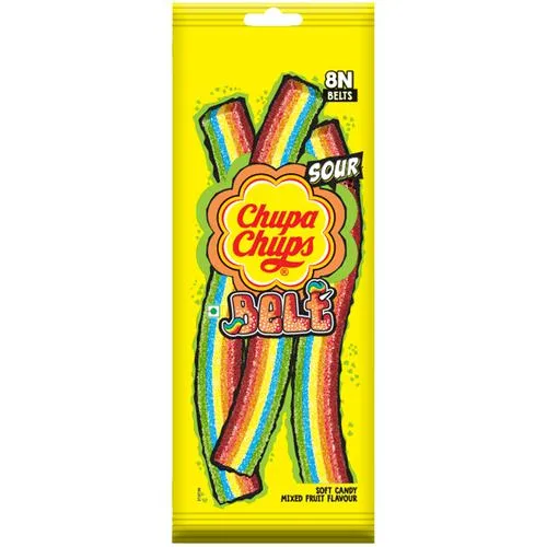 Chupa Chups Sour Belt Mixed Fruit Soft & Chewy Toffee 57.6 g - Image 2
