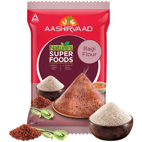 Aashirvaad Nature’s Super Foods – Ragi Flour/Ragi Hittu 1 kg Pouch