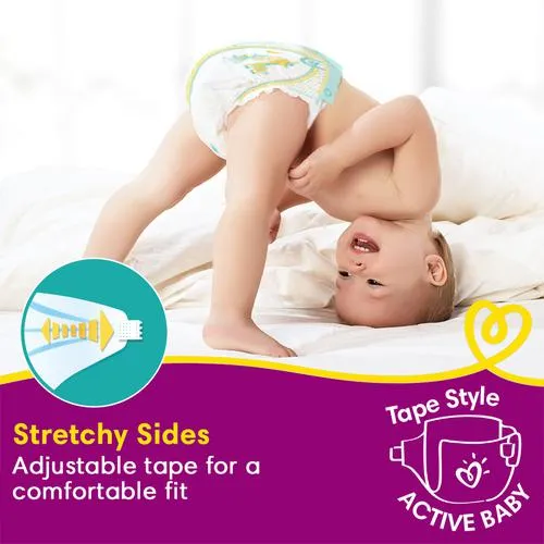 Pampers Active Baby Diapers - Small, 3-8 kg, Extra Dry Layer, 92 pcs - Image 9