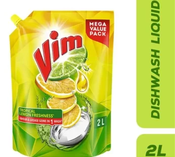 Vim Dishwash Liquid Gel Lemon Refill Pouch 2 L