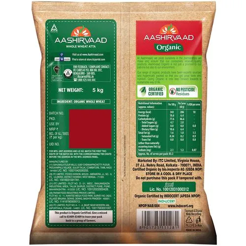 Aashirvaad Organic Whole Wheat Atta 5 kg - Image 2
