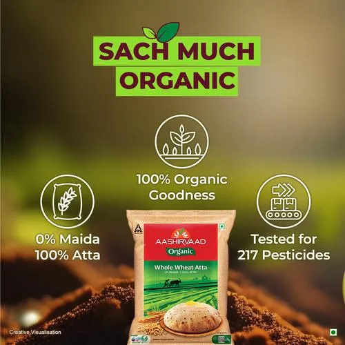 Aashirvaad Organic Whole Wheat Atta 5 kg - Image 7
