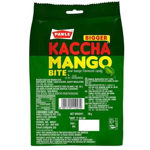 Parle Bigger Kaccha Mango Bite Candy - Sugar Boiled, Tangy 198 g - Image 3