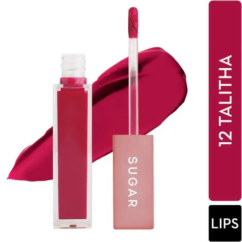 SUGAR Cosmetics Mettle Liquid Lipstick – Bright Magenta With Red Undertones, Highly Pigmented, Long Lasting, 7 g 12 Talitha