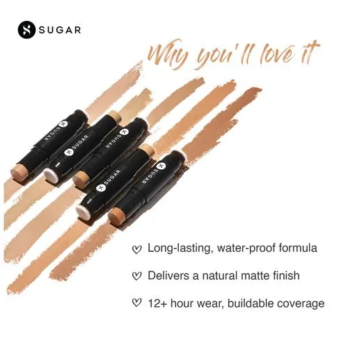 SUGAR Cosmetics Ace Of Face Foundation Stick With Built-In Brush - Mini 7 g 40 Breve - Image 4