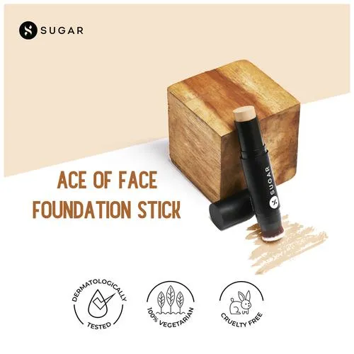 SUGAR Cosmetics Ace Of Face Foundation Stick With Built-In Brush - Mini 7 g 40 Breve - Image 6