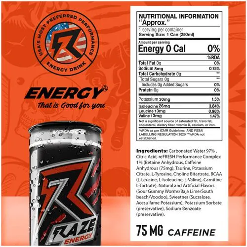 Raze Functional Energy Drink - Voodoo 250 ml - Image 4