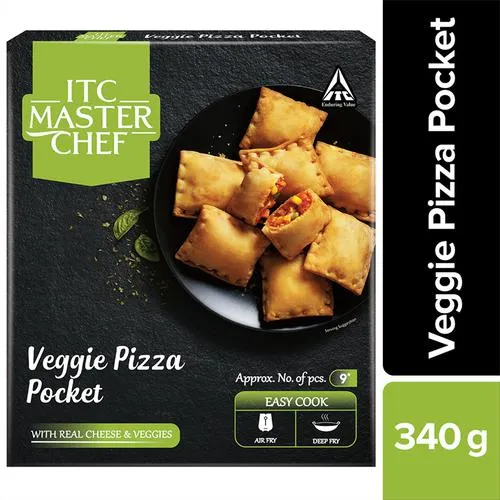 ITC Master Chef Veggie Pizza Pocket – Veg Frozen Snack Ready To Cook 340 g