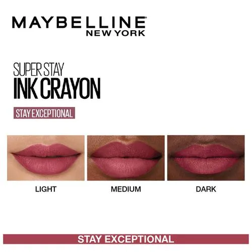 Maybelline New York Super Stay Crayon Lipstick - 25 Stay Exceptional 1.2 g - Image 4