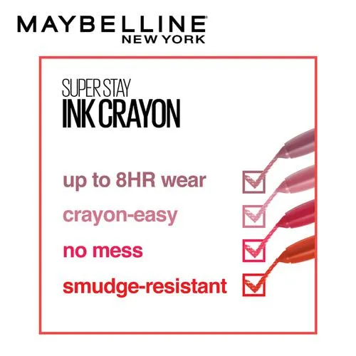 Maybelline New York Super Stay Crayon Lipstick - 25 Stay Exceptional 1.2 g - Image 7