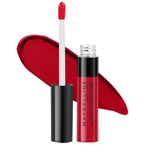 Maybelline New York Sensational Liquid Matte Lipstick – 03 Flush It Red 7 g
