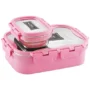 Cello Thermo Click Lunch Pack - Stainless Steel Big Pink Leak-proof For Office & School Use 925 ml